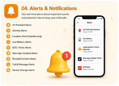 ViziKid alerts and notifications