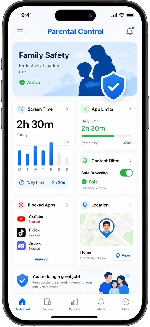 ViziKid parental control mobile app